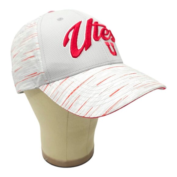 Utah Utes 3D Embroidered Logo Strapback Cap Trucker Baseball Gray Red Hat - Picture 3 of 13